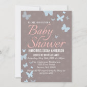 Boterfly Baby shower Invitation Kaart (Voorkant)