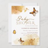 Boterfly Baby shower Invitation Kaart (Voorkant)