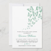 Boterfly Baby shower Invitation Kaart (Voorkant)