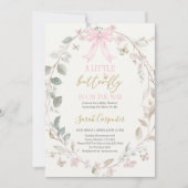 Boterfly Baby shower Invitation Kaart (Voorkant)