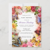 Boterfly Baby shower Invitation Kaart (Voorkant)