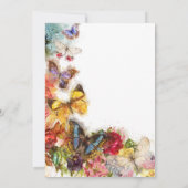 Boterfly Baby shower Invitation Kaart (Achterkant)