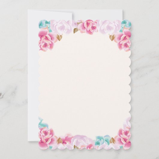 Boterfly Baby shower Invitation Kaart (Achterkant)