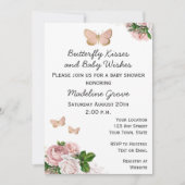 Boterfly Baby shower Invitation Kaart (Voorkant)
