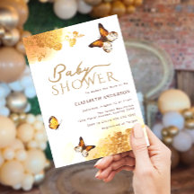 Boterfly Baby shower Invitation