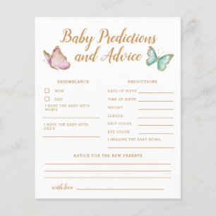 Boterfly-Baby voorspelling en advies-Kaart