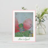 Boterfly ballerina-uitnodiging kaart (Staand voorkant)