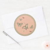 Boterfly Beauties Ronde Sticker (Envelop)