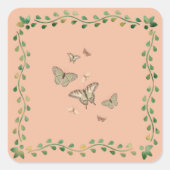 Boterfly Beauties Vierkante Sticker (Voorkant)