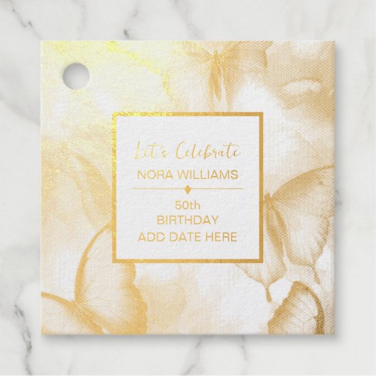 Boterfly Birthday Bedankjes Labels (Voorkant)