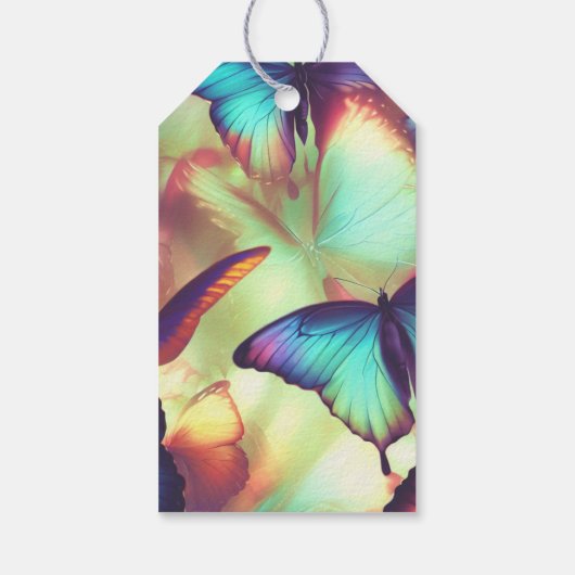 Boterfly Birthday Cadeaulabel (Achterkant)