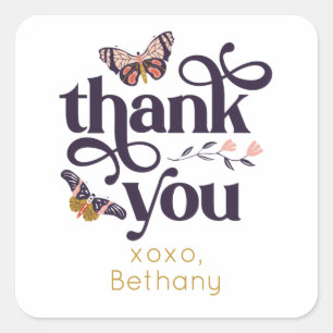 Boterfly Birthday Dank je wel, Sticker