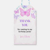 Boterfly Birthday Dank u Label Cadeaulabel (Voorkant)