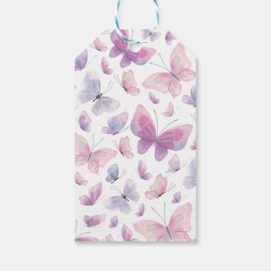 Boterfly Birthday Dank u Label Cadeaulabel (Achterkant)