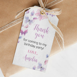 Boterfly Birthday Dank u Label Cadeaulabel