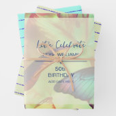 Boterfly Birthday Inpakpapier Vel (In situ)