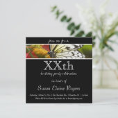 Boterfly Birthday Invitation Kaart (Staand voorkant)