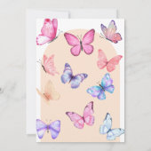 Boterfly Birthday Invitation Kaart (Achterkant)