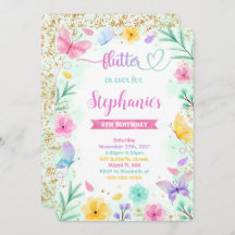 Boterfly Birthday Invitation