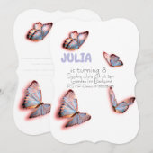 Boterfly Birthday Kaart (Voorkant / Achterkant)