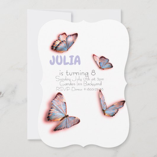 Boterfly Birthday Kaart (Voorkant)