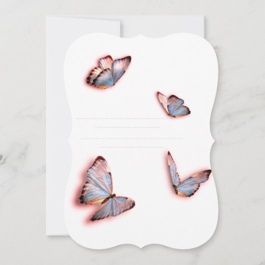 Boterfly Birthday Kaart (Achterkant)