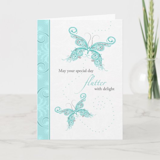Boterfly Birthday Kaart (Voorkant)
