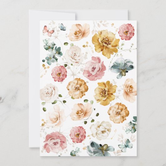 Boterfly Birthday Kaart (Achterkant)