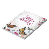 Boterfly Birthday Notitieblok (Linkerzijde)