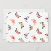 Boterfly Birthday Party Invitations for a Girl Kaart (Achterkant)