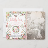 Boterfly Birthday Party Invitations for a Girl Kaart (Voorkant)