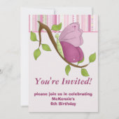 Boterfly Birthday Party Invitations Kaart (Voorkant)