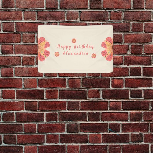 Boterfly Birthday Spandoek