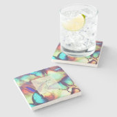 Boterfly Birthday Stenen Onderzetter (Zijkant)