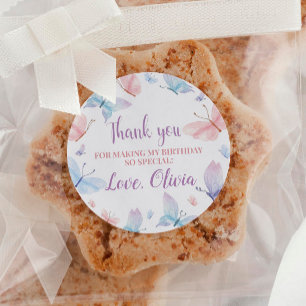 Boterfly Birthday Sticker Labels