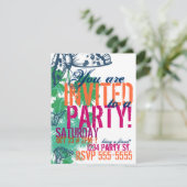 Boterfly Birthday Uitnodiging Postcar (Staand voorkant)