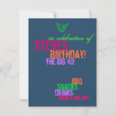 Boterfly Birthday Uitnodiging Postcar (Achterkant)