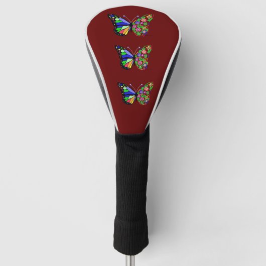 Boterfly bloesems in een Floral Hybrid  Golfheadcover (Voorkant)