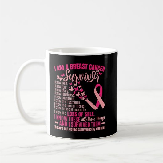 Boterfly Breast Cancer Survivor Awareness Koffiemok (Links)