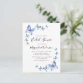 Boterfly Bridal Shower Invitation Briefkaart (Staand voorkant)