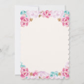 Boterfly Bridal Shower Invitation Kaart (Achterkant)