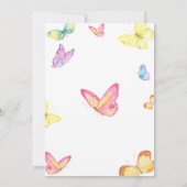 Boterfly Bridal Shower Invitation Kaart (Achterkant)