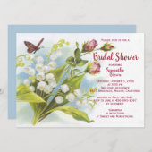 Boterfly Bridal Shower Invitation Kaart (Voorkant / Achterkant)