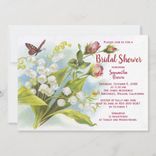 Boterfly Bridal Shower Invitation Kaart