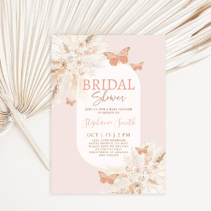 Boterfly Bridal Shower Invitation Kaart