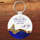 Boterfly bruiloft voor verloving verjaardag sleutelhanger (Voorkant)