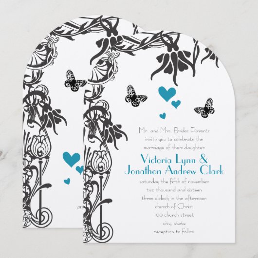 Boterfly Christelijke feiale weddenschap Kaart (Voorkant / Achterkant)