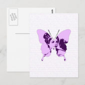 Boterfly Collage Cameo Briefkaart (Voorkant / Achterkant)