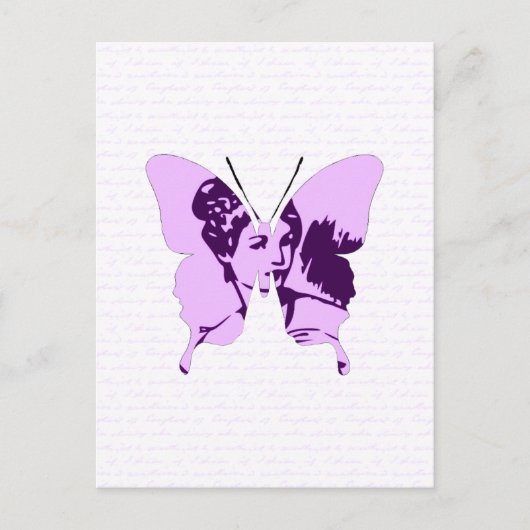Boterfly Collage Cameo Briefkaart (Voorkant)