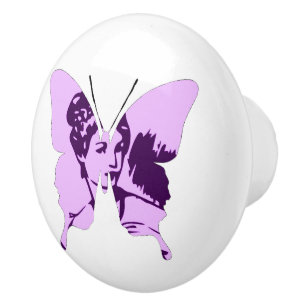 Boterfly Collage Cameo Keramische Knop